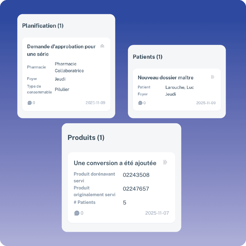 Gestion des tâches dans Précis