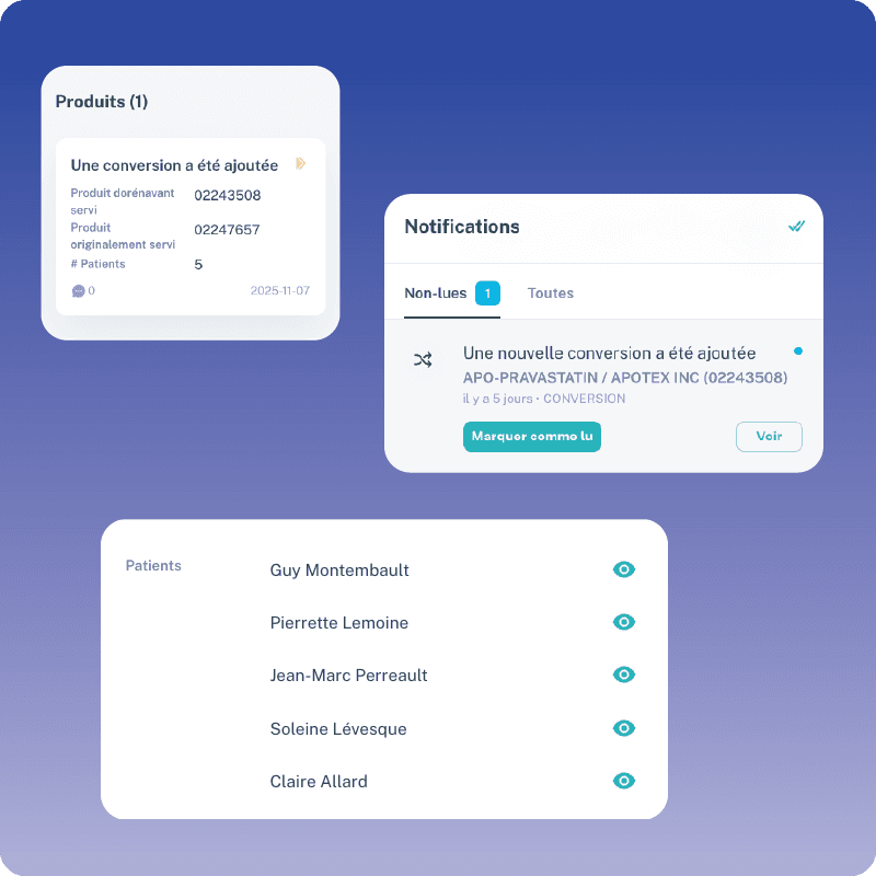 Notifications automatisées dans Précis